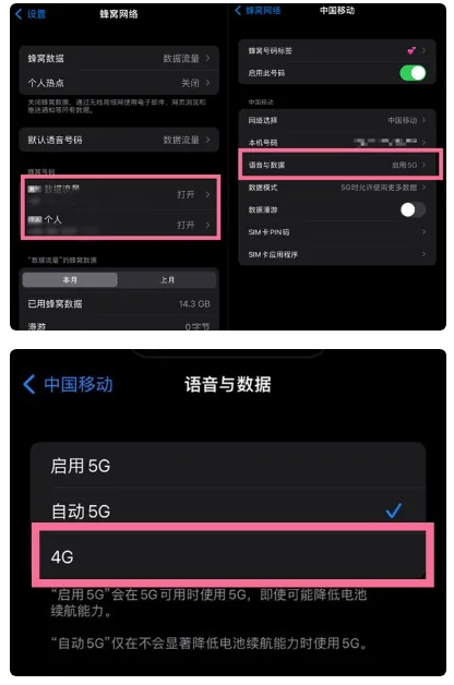 永登苹果手机维修分享iPhone14如何切换4G/5G? iPhone14 5G网络切换方法 